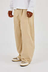 Barrel Leg Trouser - Beige