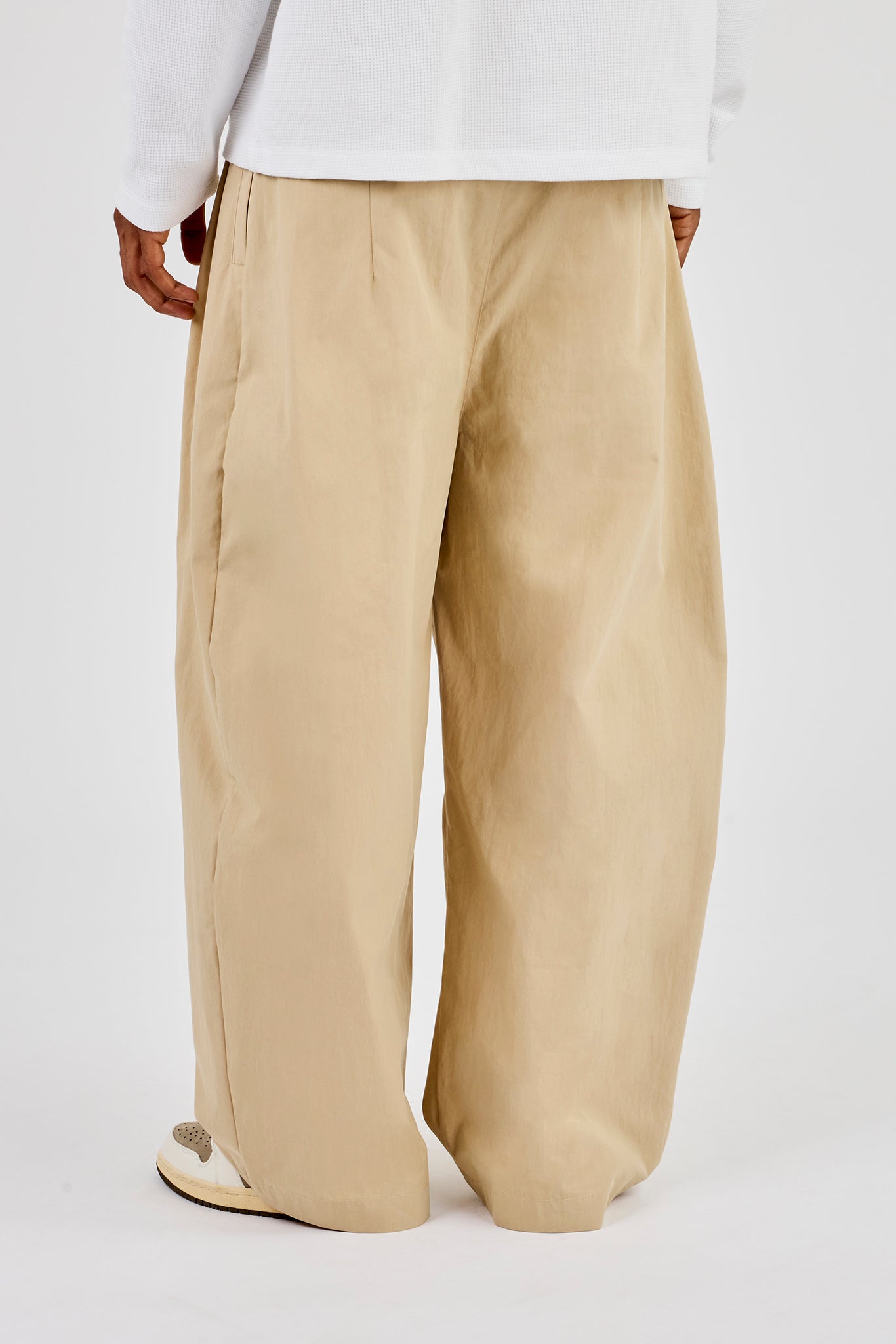 Barrel Leg Trouser - Beige