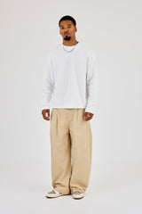 Barrel Leg Trouser - Beige