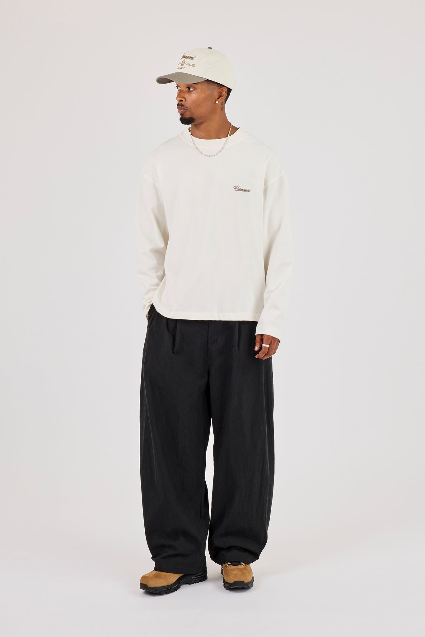 Barrel Leg Trouser - Black