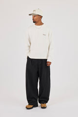 Barrel Leg Trouser - Black