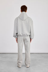 Zip Hooded Panelled Scuba Jacket & Relaxed Scuba Trouser - Grey