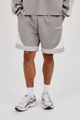 Relaxed Panelled Short - Light Grey