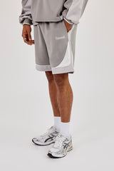 Relaxed Panelled Short - Light Grey