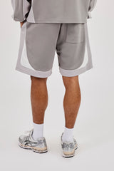 Relaxed Panelled Short - Light Grey