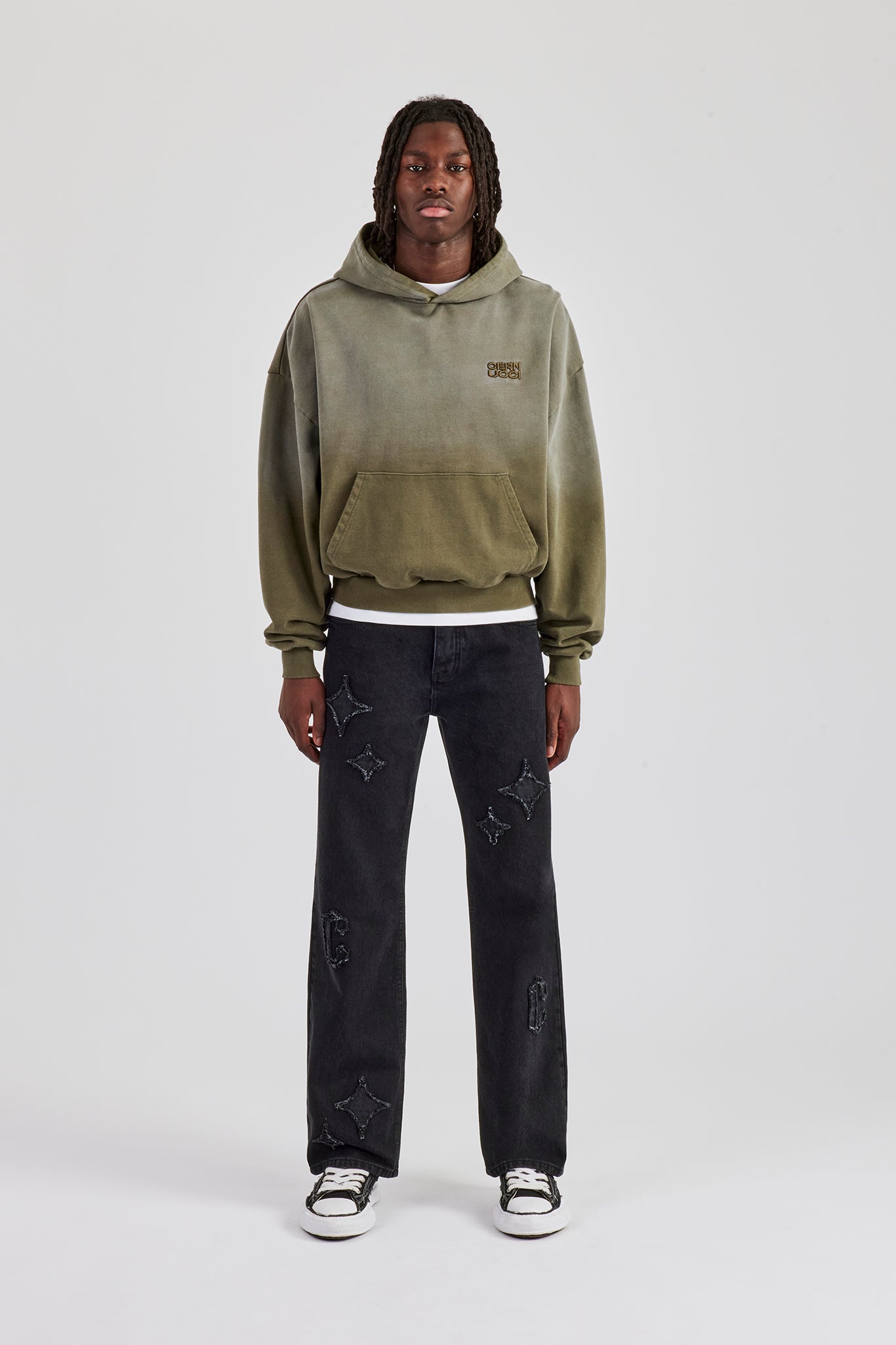 Washed Boxy Hoodie - Khaki | Mens Hoodies & Sweats | Shop OTH