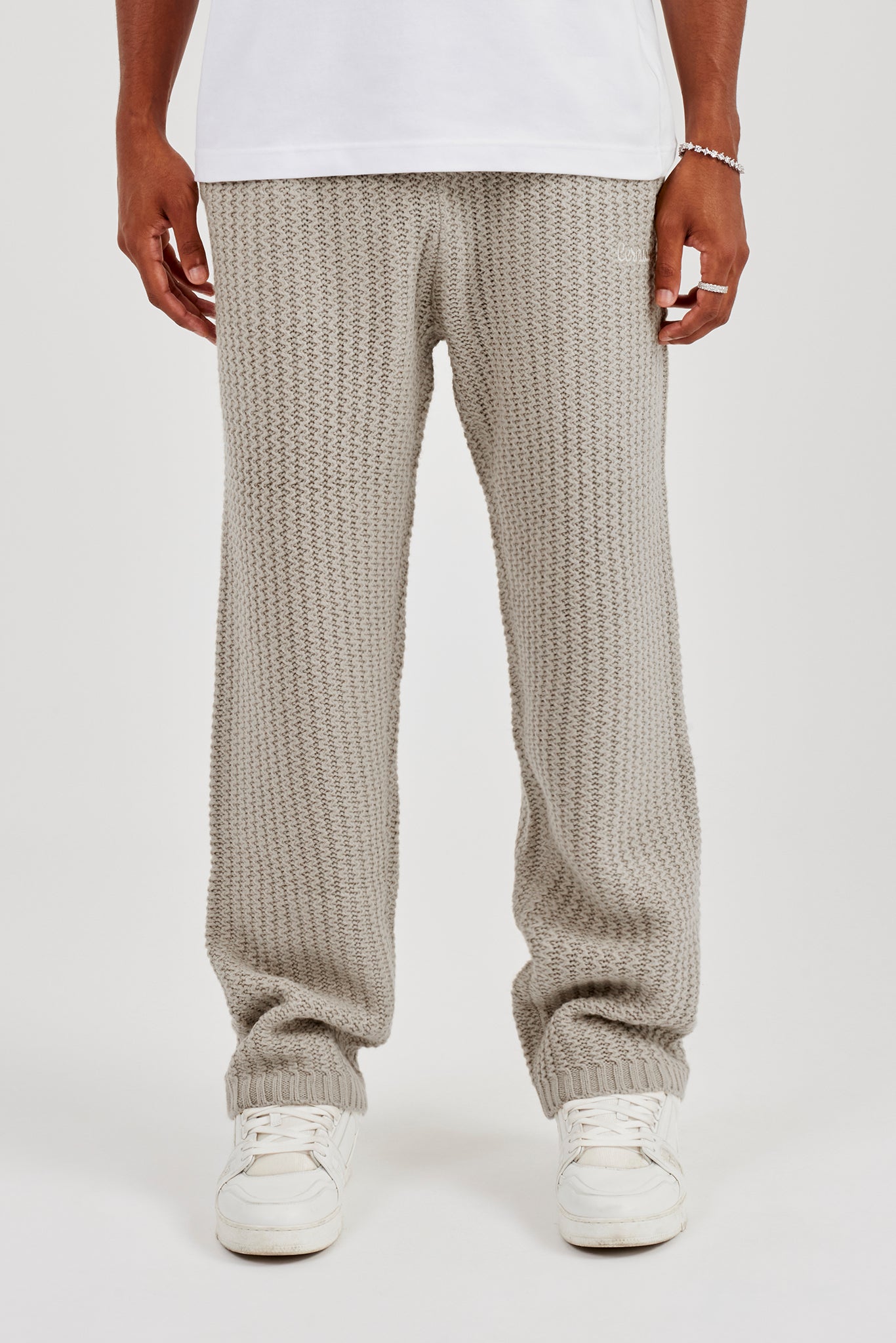Knitted Relaxed Jogger - Taupe