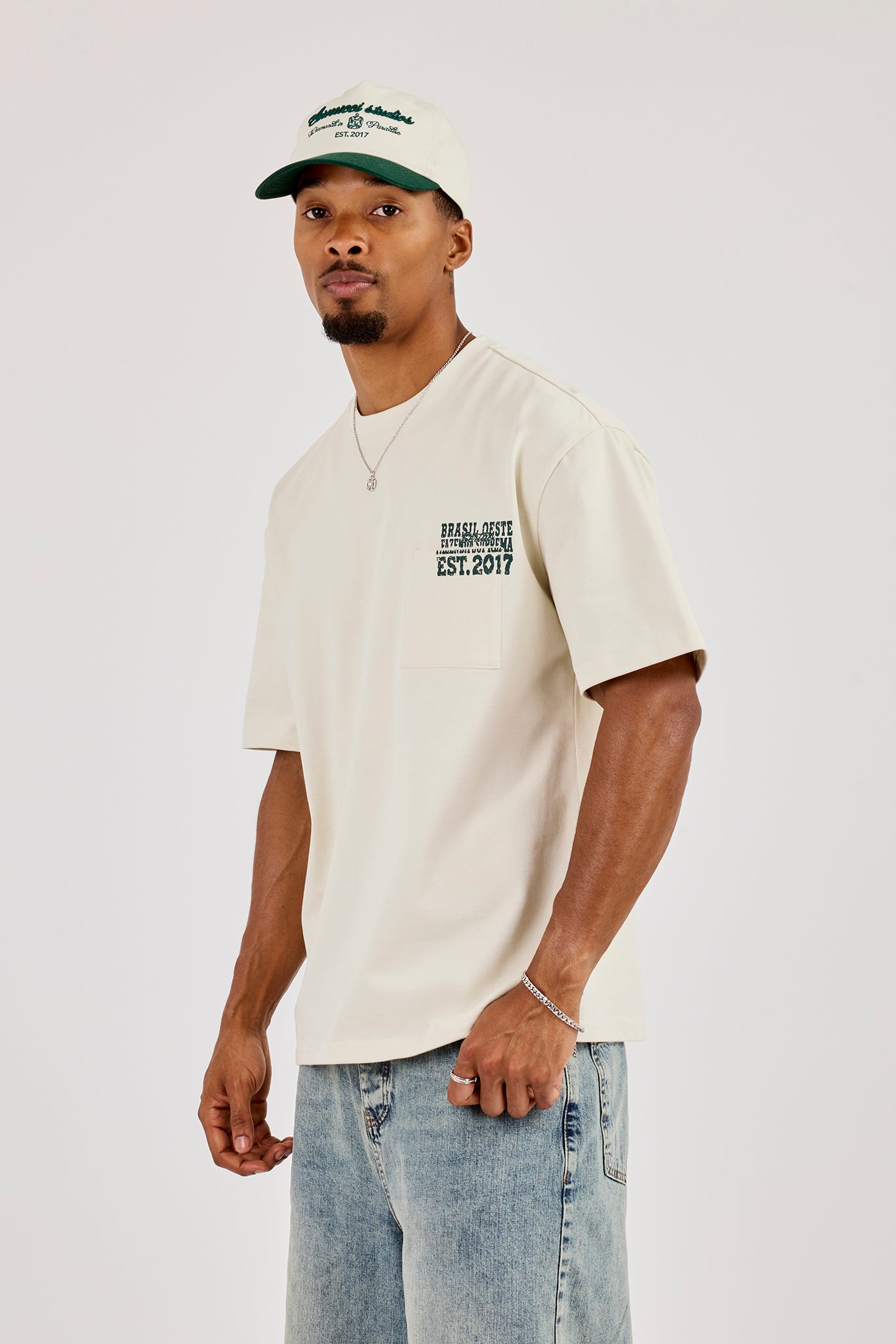 Fazenda Suprema Pocket Print T-Shirt - Off White
