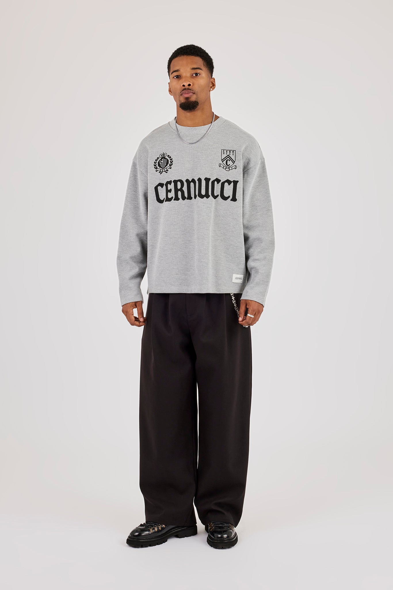 Wide Leg Tailored Trouser - Black