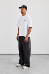 Cargohose mit Nylonpaspelierung – Schwarz