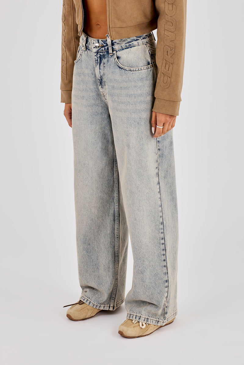 Low Rise Baggy Jean - Antique Wash