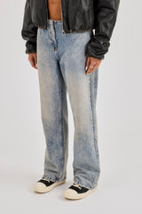 Mid Rise Relaxed Low Waistbandless Jean - Antique Wash