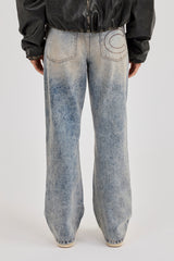 Mid Rise Relaxed Low Waistbandless Jean - Antique Wash