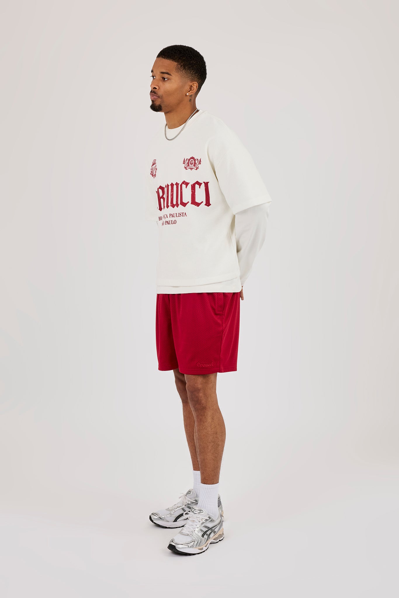 Relaxed Mesh Logo Short - Red