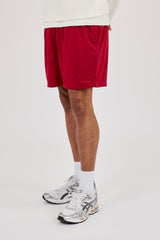 Relaxed Mesh Logo Short - Red