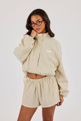 Stripe Nylon Short - Butter Yellow
