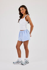 Stripe Nylon Short - Light Blue