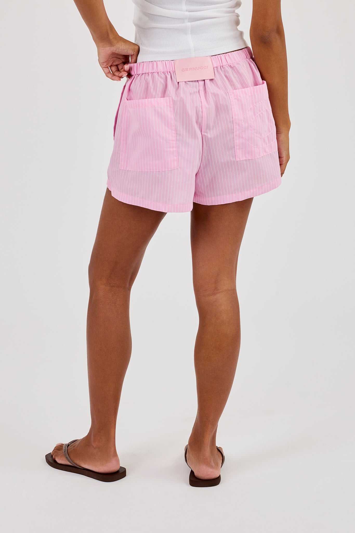 Stripe Nylon Short - Pink
