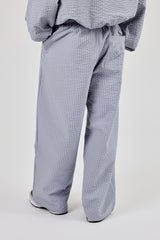 Nylon Check Trouser - Light Grey
