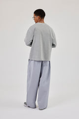 Nylon Check Trouser - Light Grey