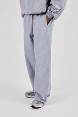 Nylon Check Trouser - Light Grey