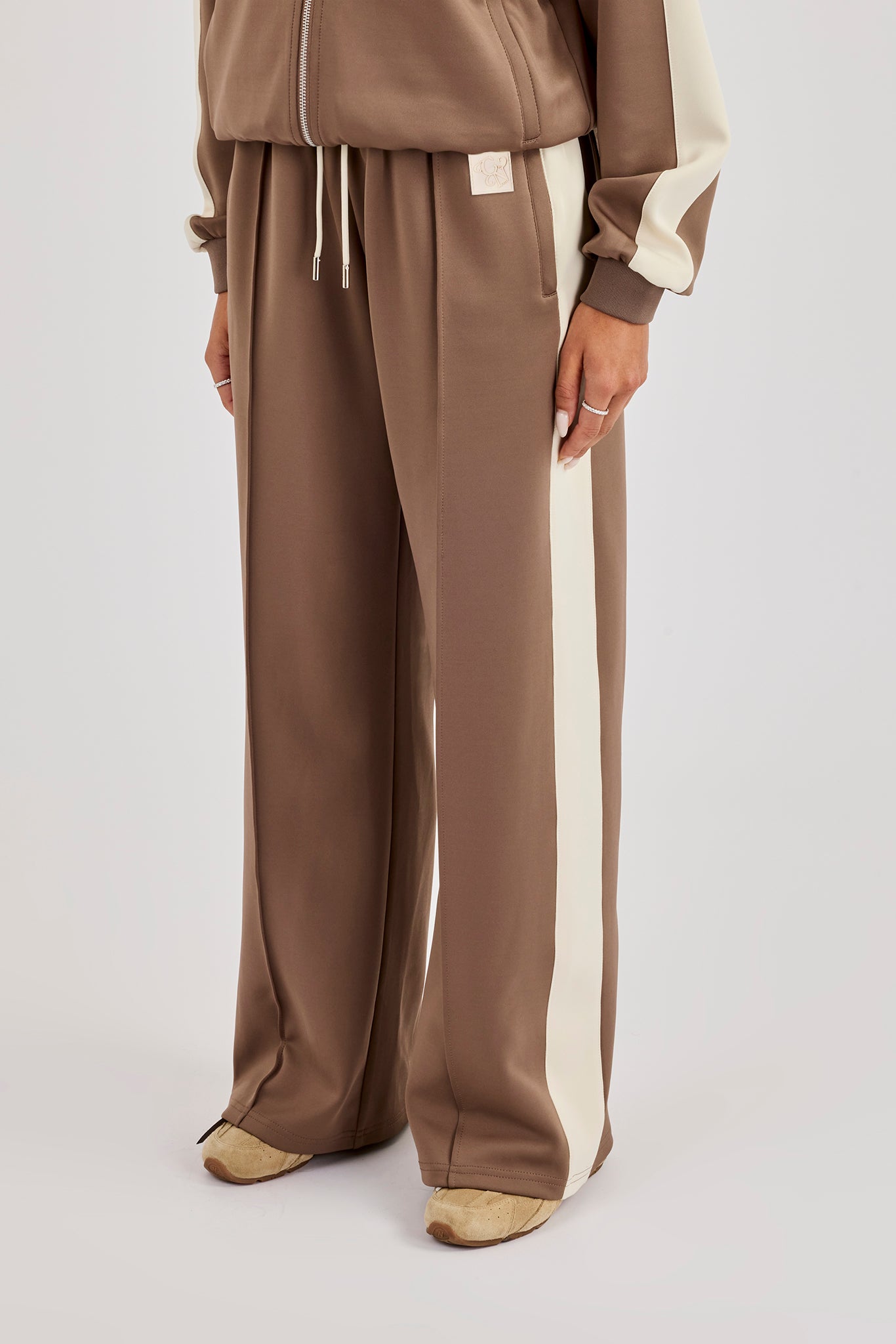 Single Taping Drawcord Track Pant - Taupe