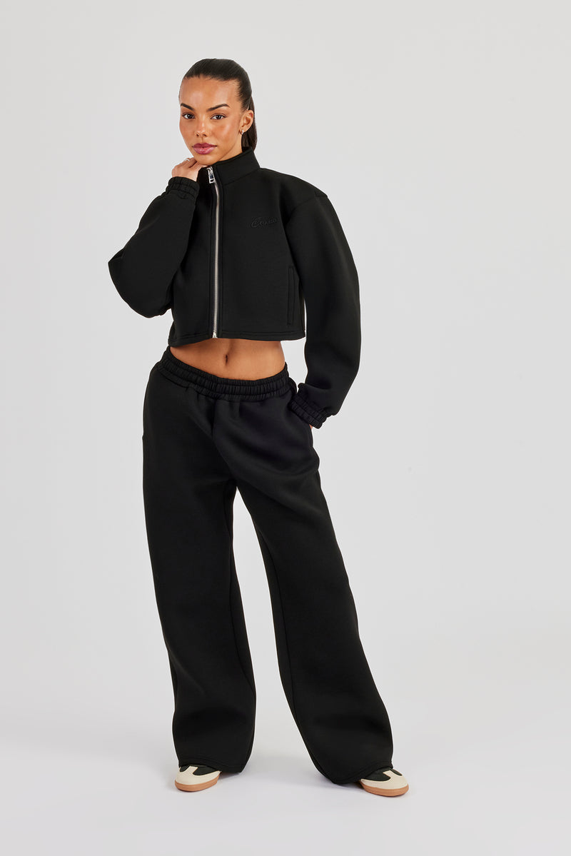 Scuba Wide Leg Jogger - Black