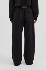 Scuba Wide Leg Jogger - Black