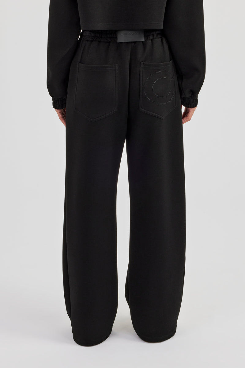 Scuba Wide Leg Jogger - Black