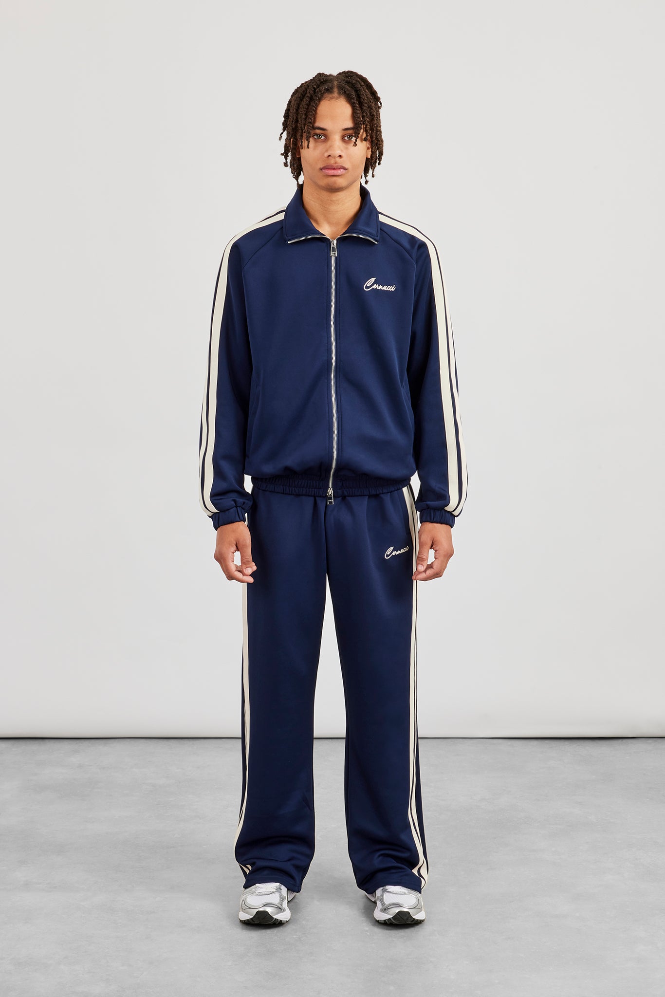 Taping Track Jacket & Relaxed Track Pant - Navy Blue
