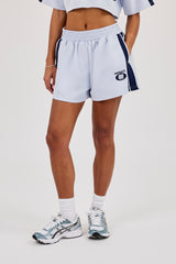 Embroidered Taping Short - Baby Blue