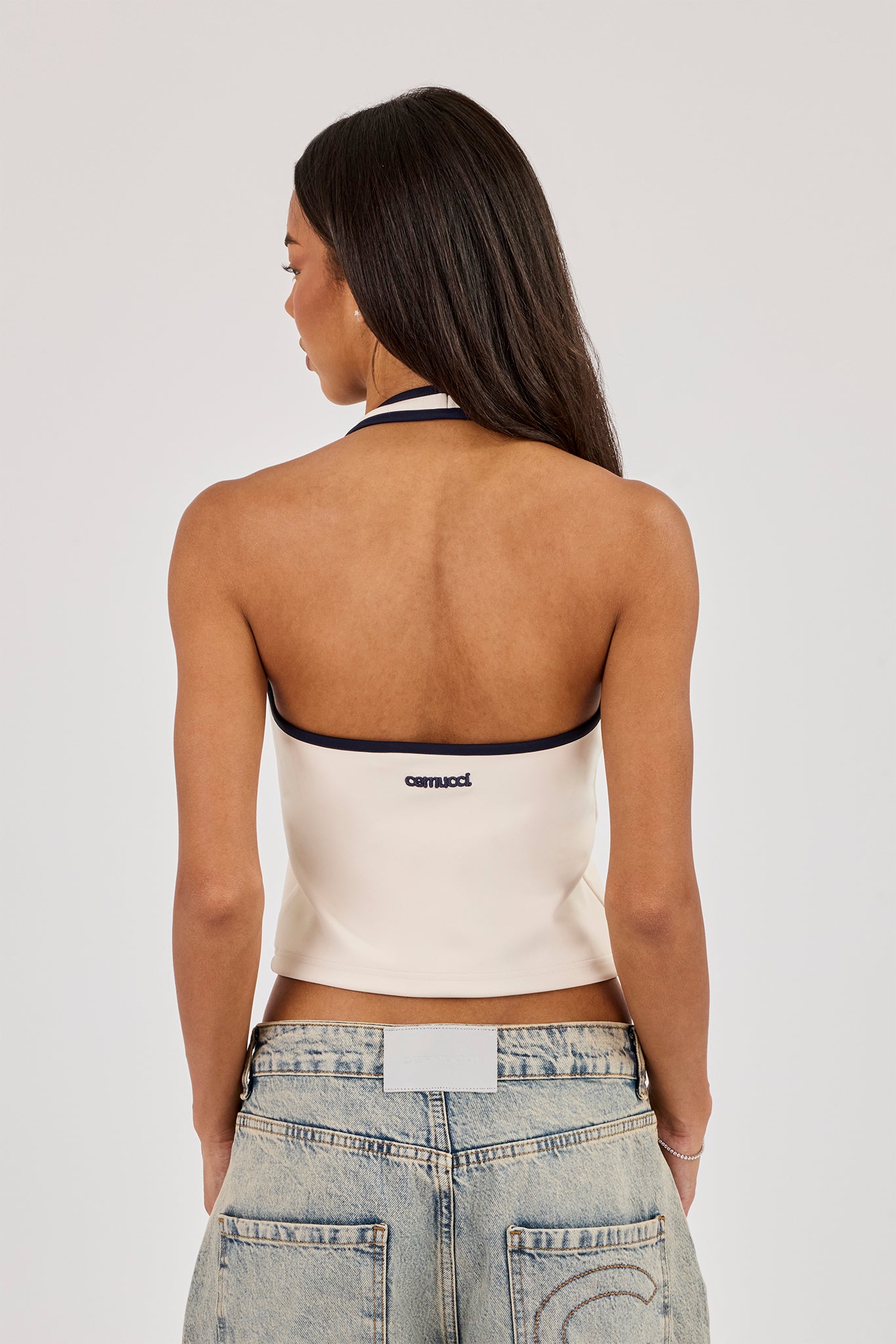 Halterneck Binding Top - Off White