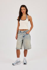 Halterneck Binding Top - Off White