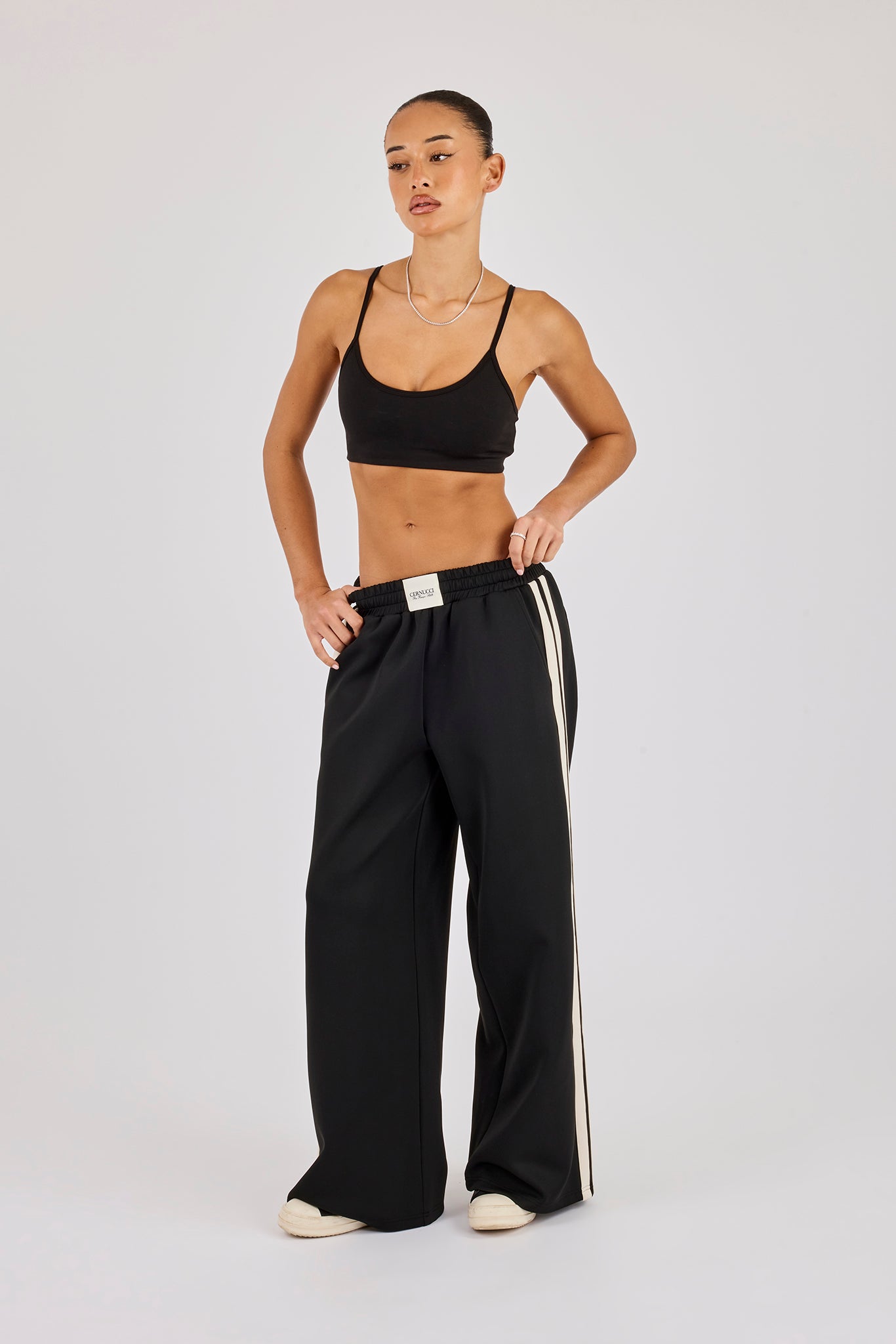 Super Baggy Taped Pant - Schwarz