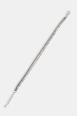Double Figaro & Franco Bracelet - 3mm - White
