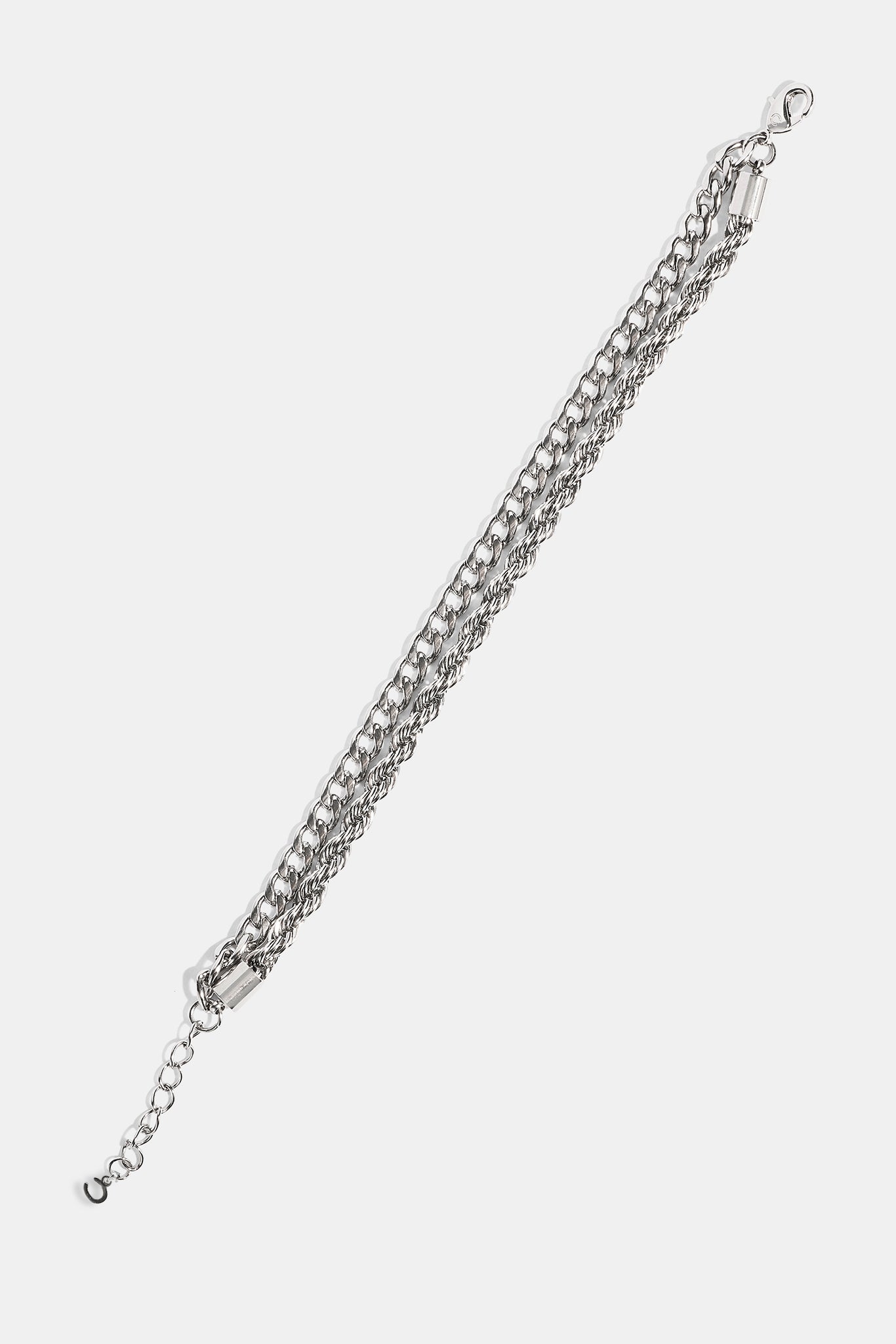 Double Miami Cuban & Rope Bracelet - 5mm - White