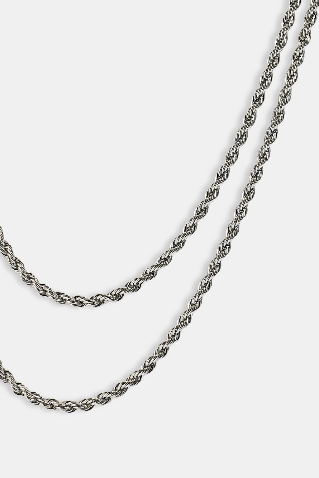 Double Chain String Double Rope Chain - 6mm - White | Mens Chains | Shop Essential Chains ...