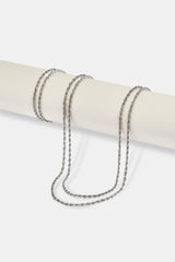 Double Rope Bracelet & Chain - 6mm - White