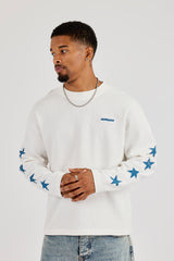 Ipanema Distressed Waffle Long Sleeve T-Shirt - Off White