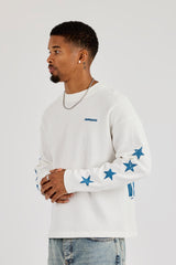 Ipanema Distressed Waffle Long Sleeve T-Shirt - Off White