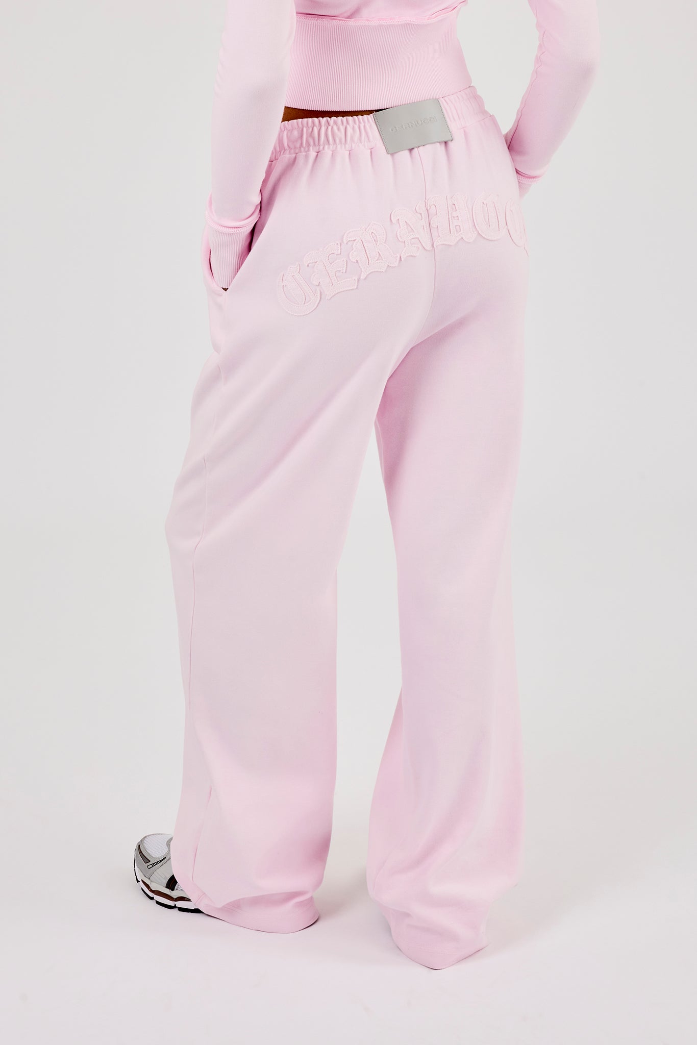Cernucci Gothic Applique Wide Leg Jogger - Pink
