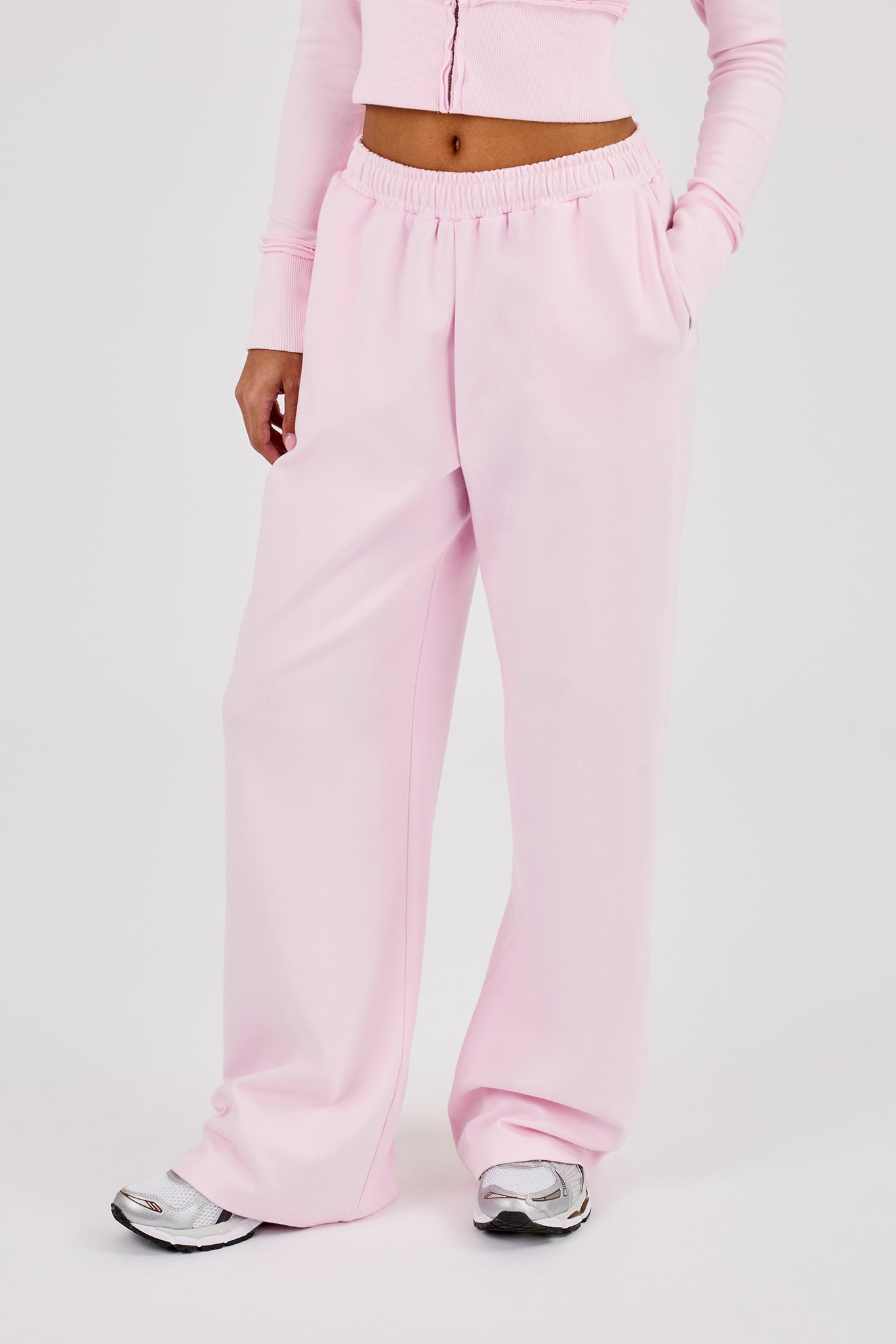 Cernucci Gothic Applique Wide Leg Jogger - Pink