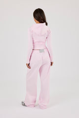Cernucci Gothic Applique Wide Leg Jogger - Pink