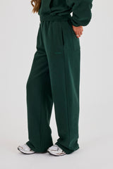 Wide Leg Jogger - Alpingrün