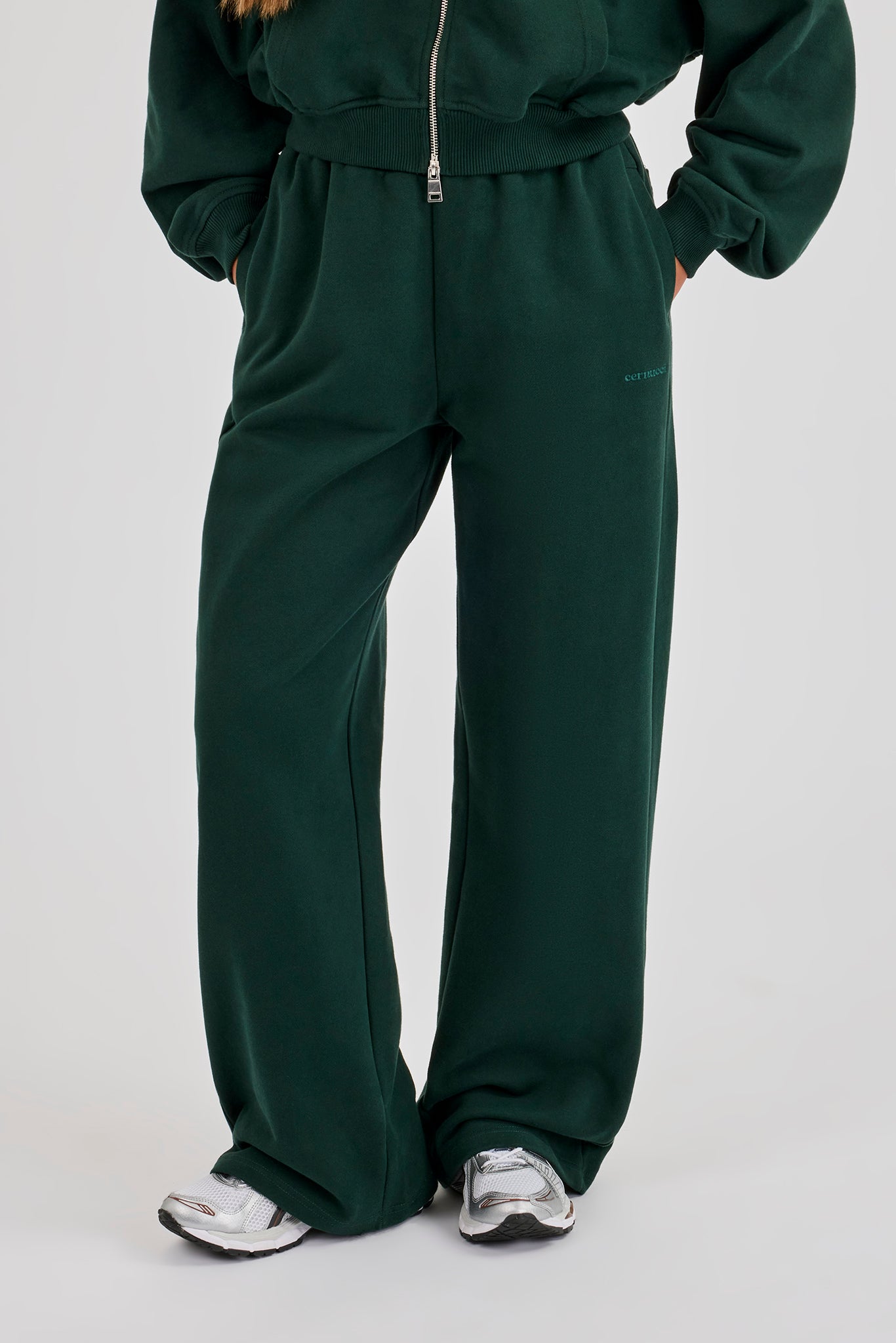 Wide Leg Jogger - Alpingrün