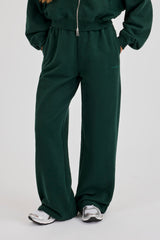 Wide Leg Jogger - Alpingrün