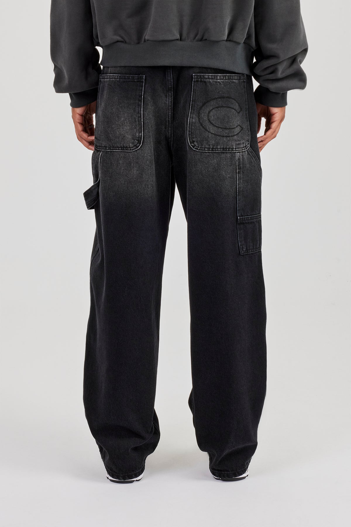 echeveria washed5p denimpants superblack