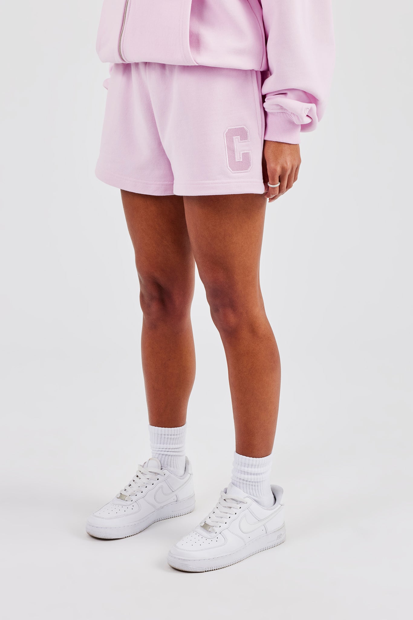 Embroidered C Short - Pink