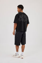 Cernucci Chain Stitch Boxy T-Shirt - Black