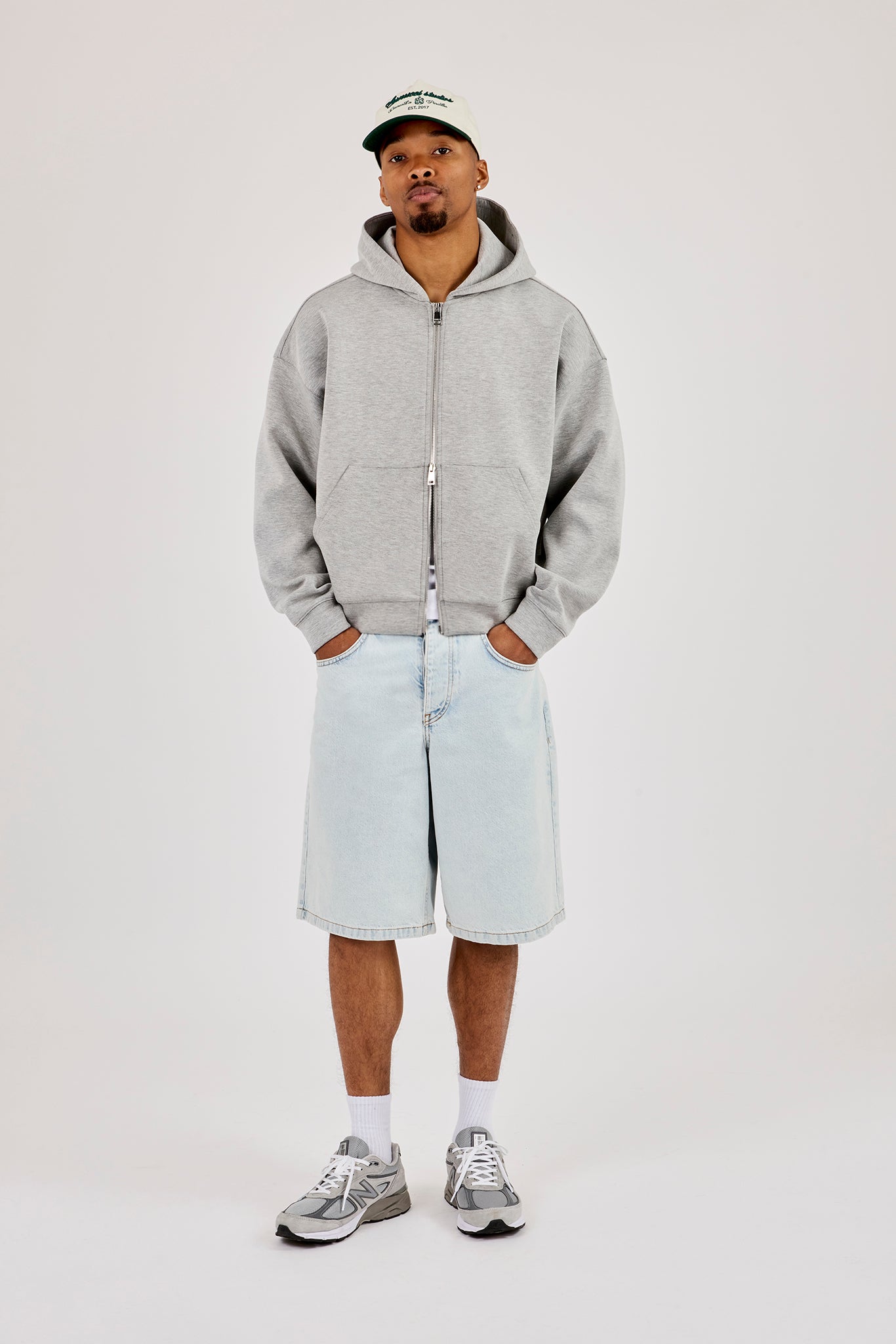 Denim Bermuda Jorts - Bleach Wash